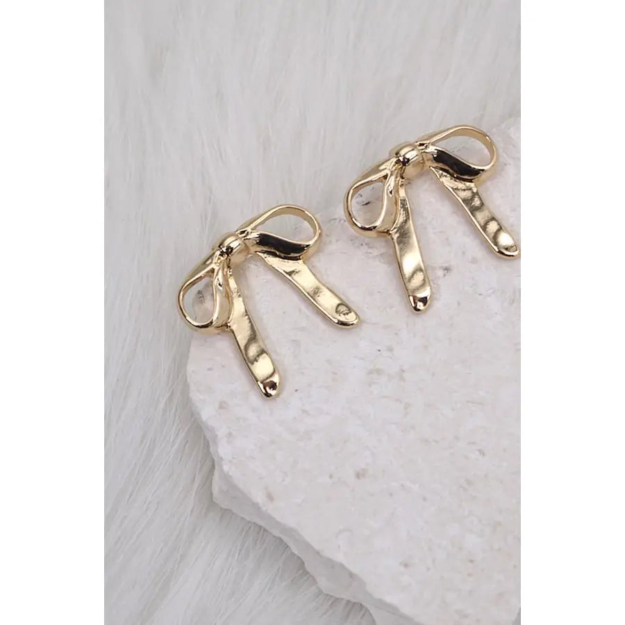 Simply a Bow Earring- Gold