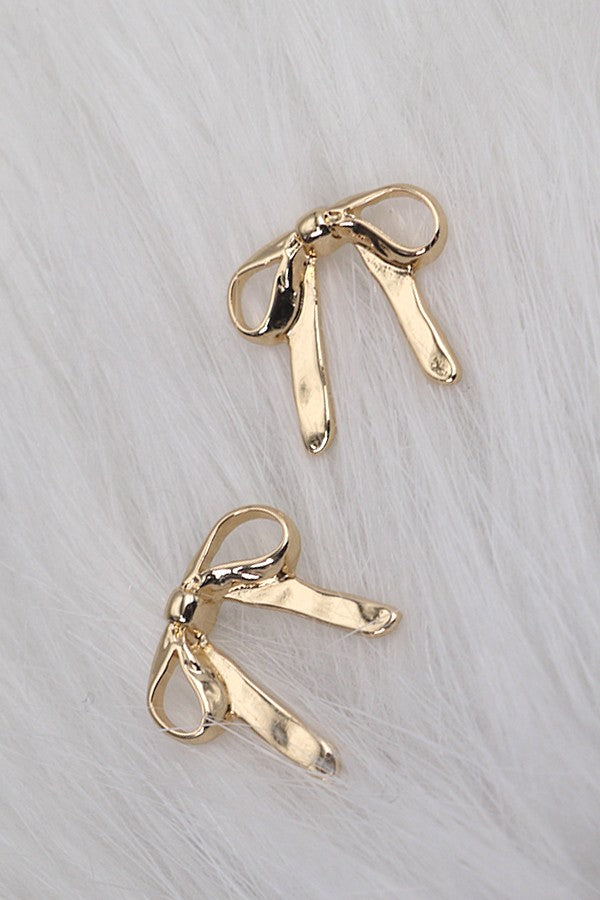 Simply a Bow Earring- Gold