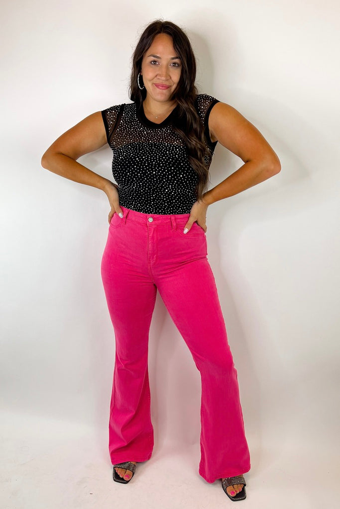 Broadway Hot Pink Flare Jean