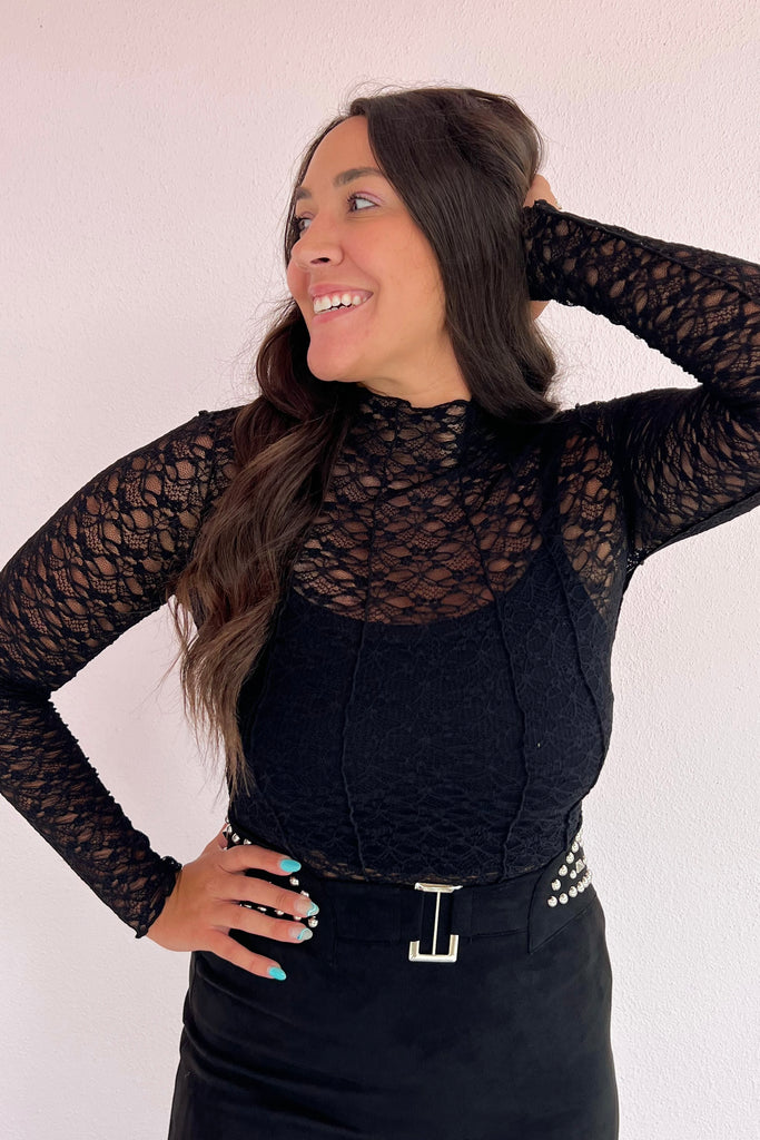 Lucis Long Sleeve Lace Top-