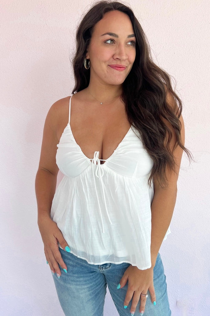 Out Of Office Tank Top- Ivory