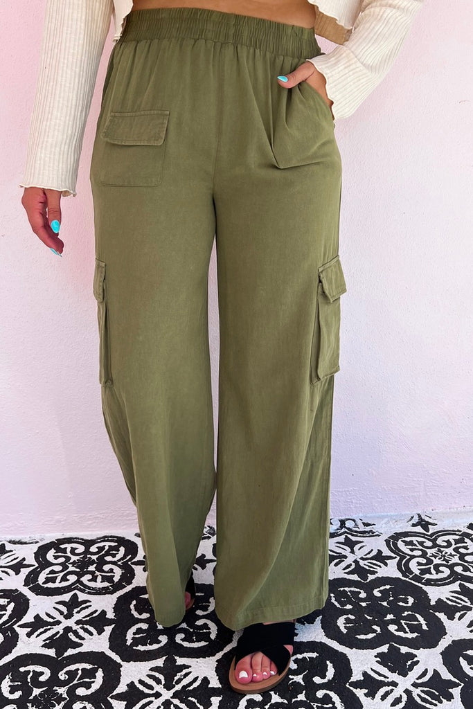 The Cali Cargo Pants- Olive