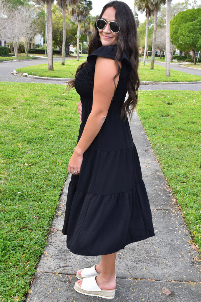 A Moment In Time Maxi Dress- Black