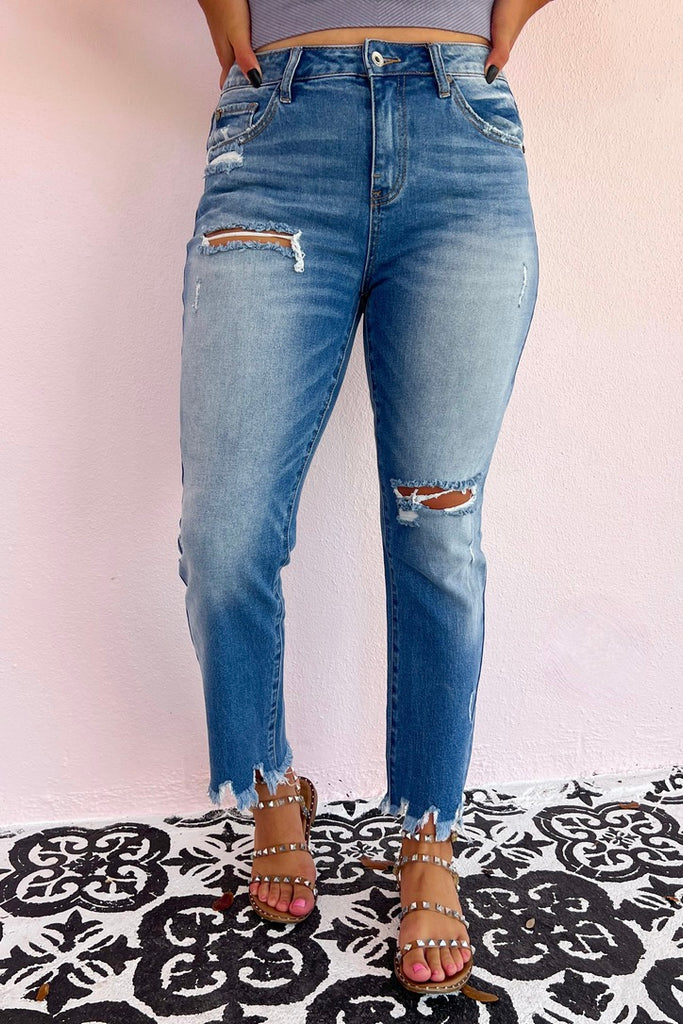 The Maeve Mid Rise Relaxed Skinny Jean
