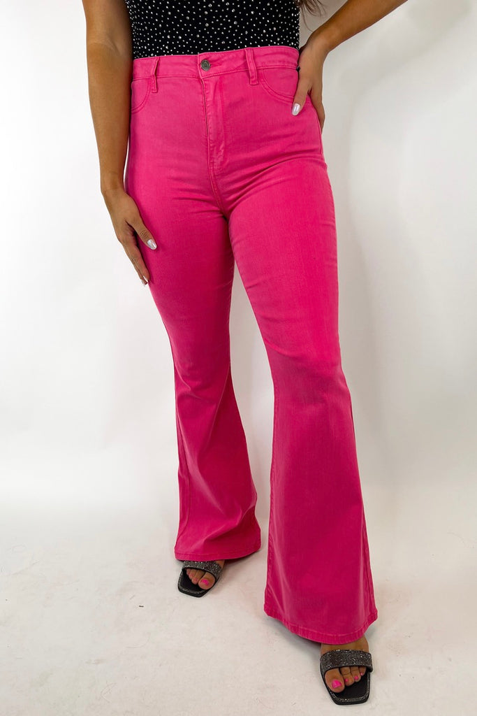 Broadway Hot Pink Flare Jean
