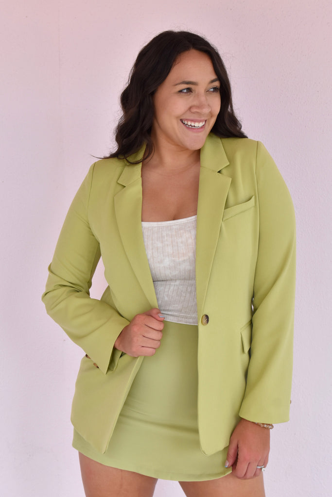 Out Of The Office Blazer- Kiwi