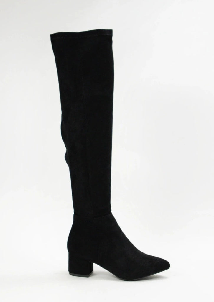 The Nova Knee High Boots- Black