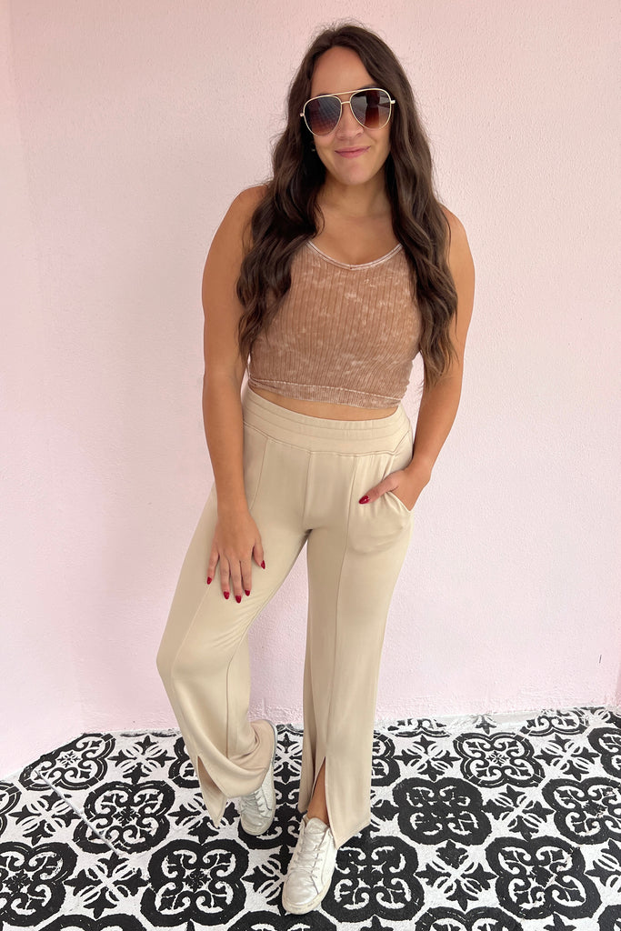 A Neutral Babe Flare Lounge Pants