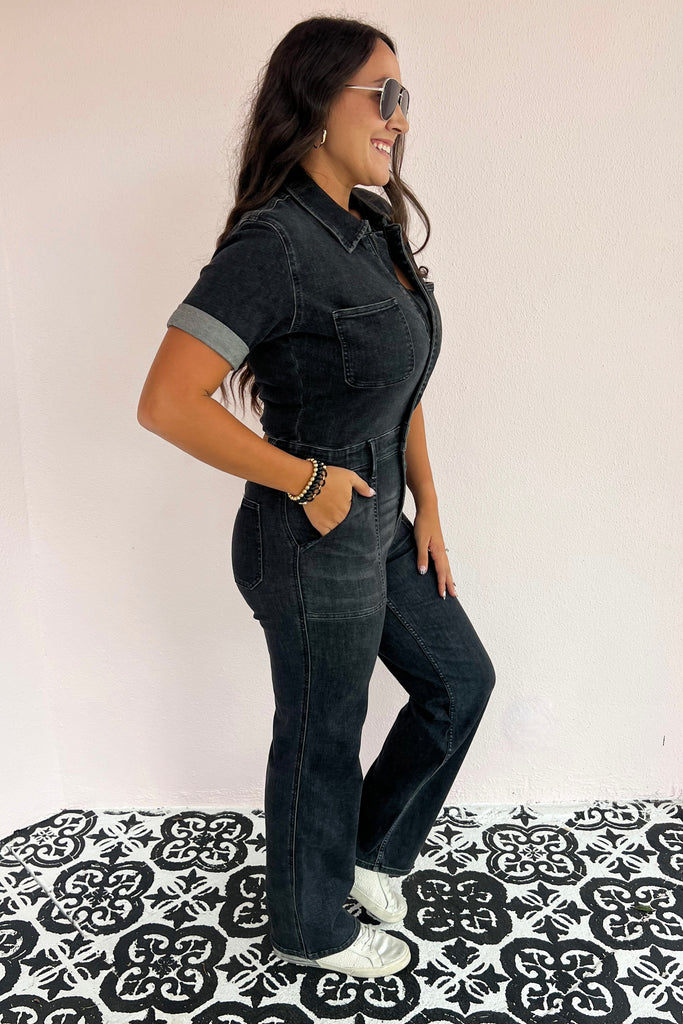 Take Me To The Rodeo Black Jumpsuit