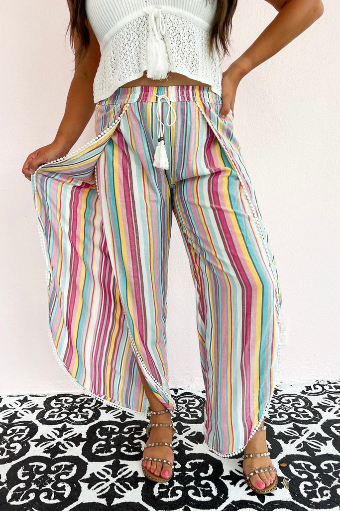 Down By The Coast Striped Pants