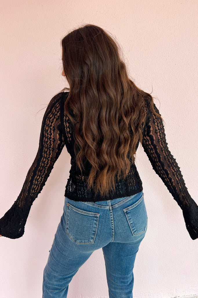 Black Bell Sleeve Lace Top + Life Lately - A Beautiful RAWR