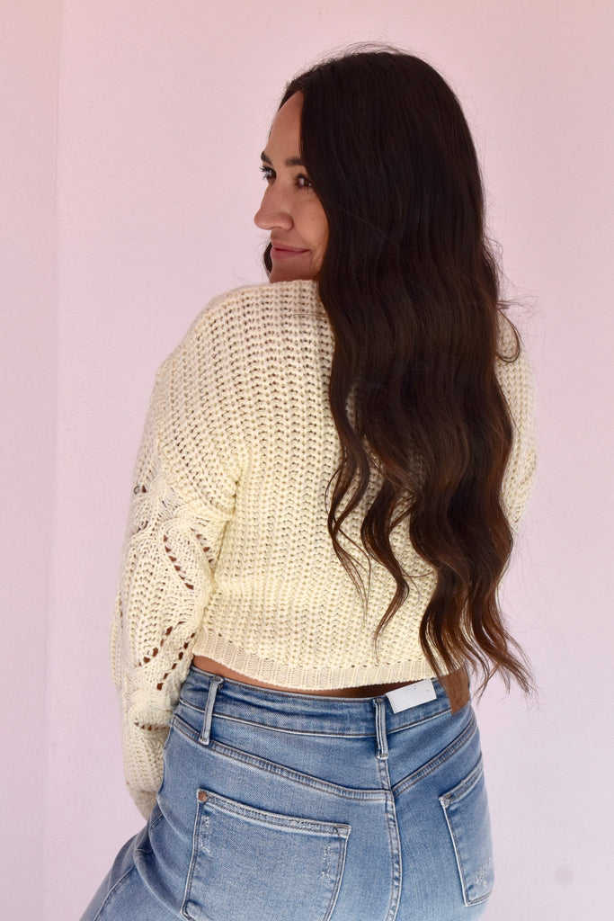 Home for the Holidays Knit Sweater - Vanilla