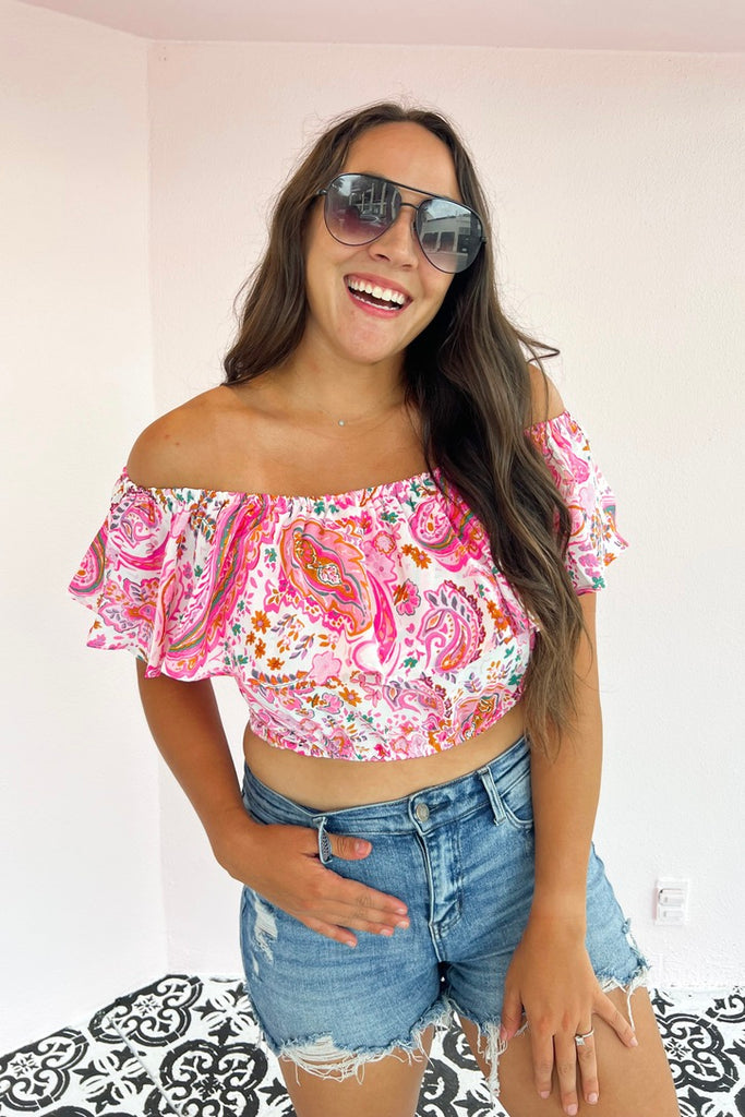 Popping Poppies Pink Top