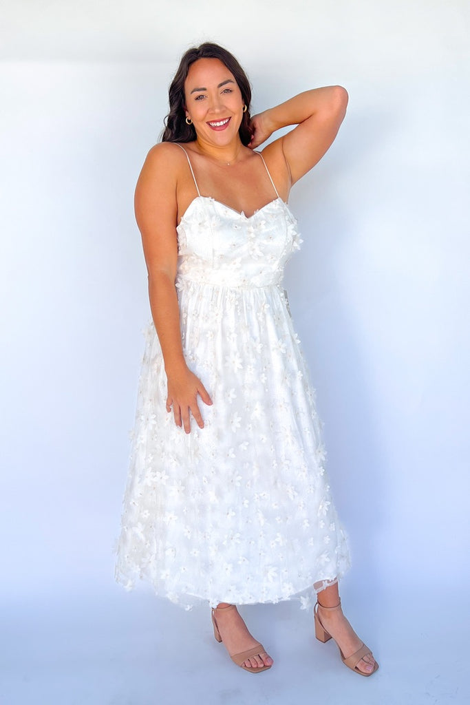 Happily Ever After Floral White Dress