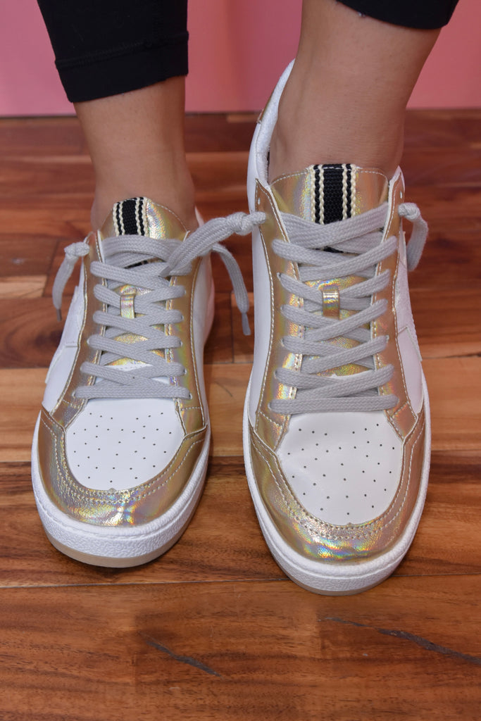 The Paz Gold Sneaker