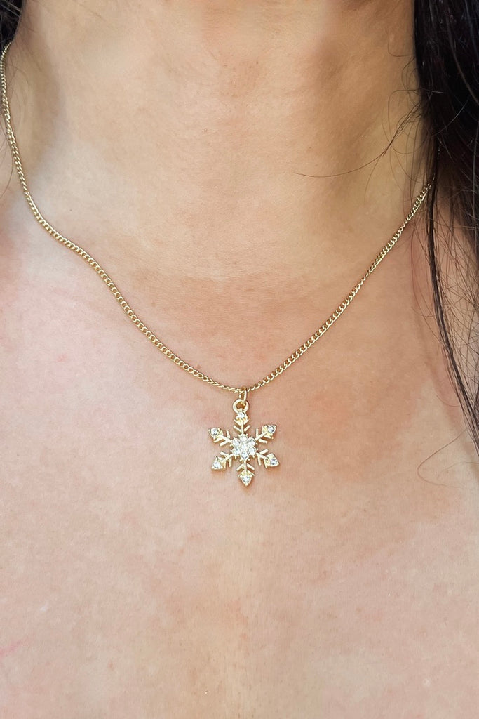Shimmering Snowflake Necklace